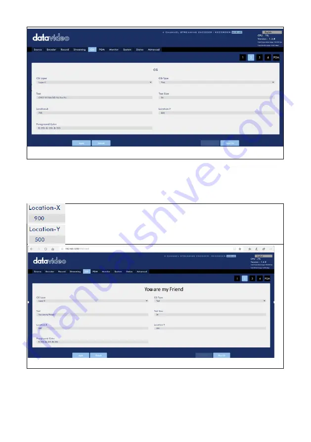 Datavideo NVS-40D Instruction Manual Download Page 56