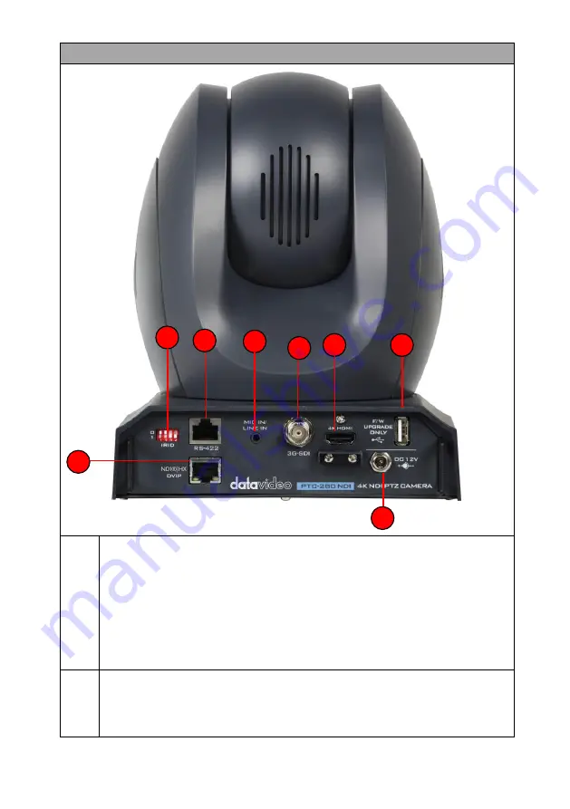 Datavideo PTC-280NDI Скачать руководство пользователя страница 11