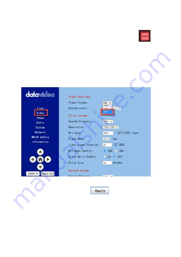 Datavideo PTC-280NDI Скачать руководство пользователя страница 60