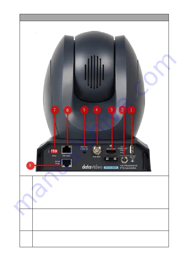 Datavideo PTC-305 Скачать руководство пользователя страница 11