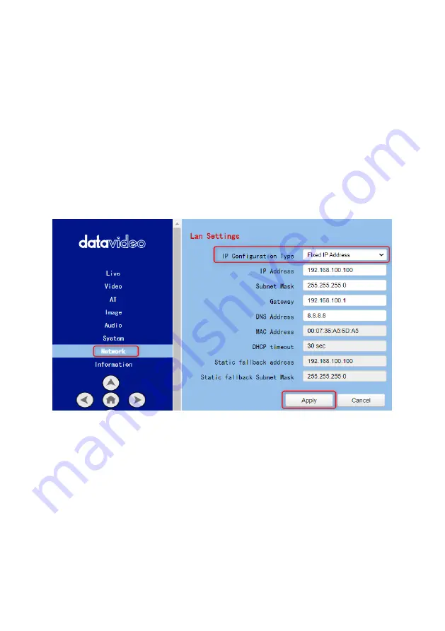 Datavideo PTC-305 Скачать руководство пользователя страница 43