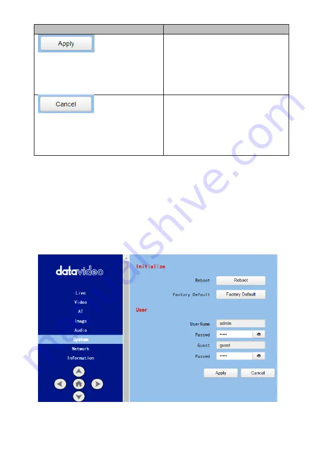 Datavideo PTC-305 Instruction Manual Download Page 65