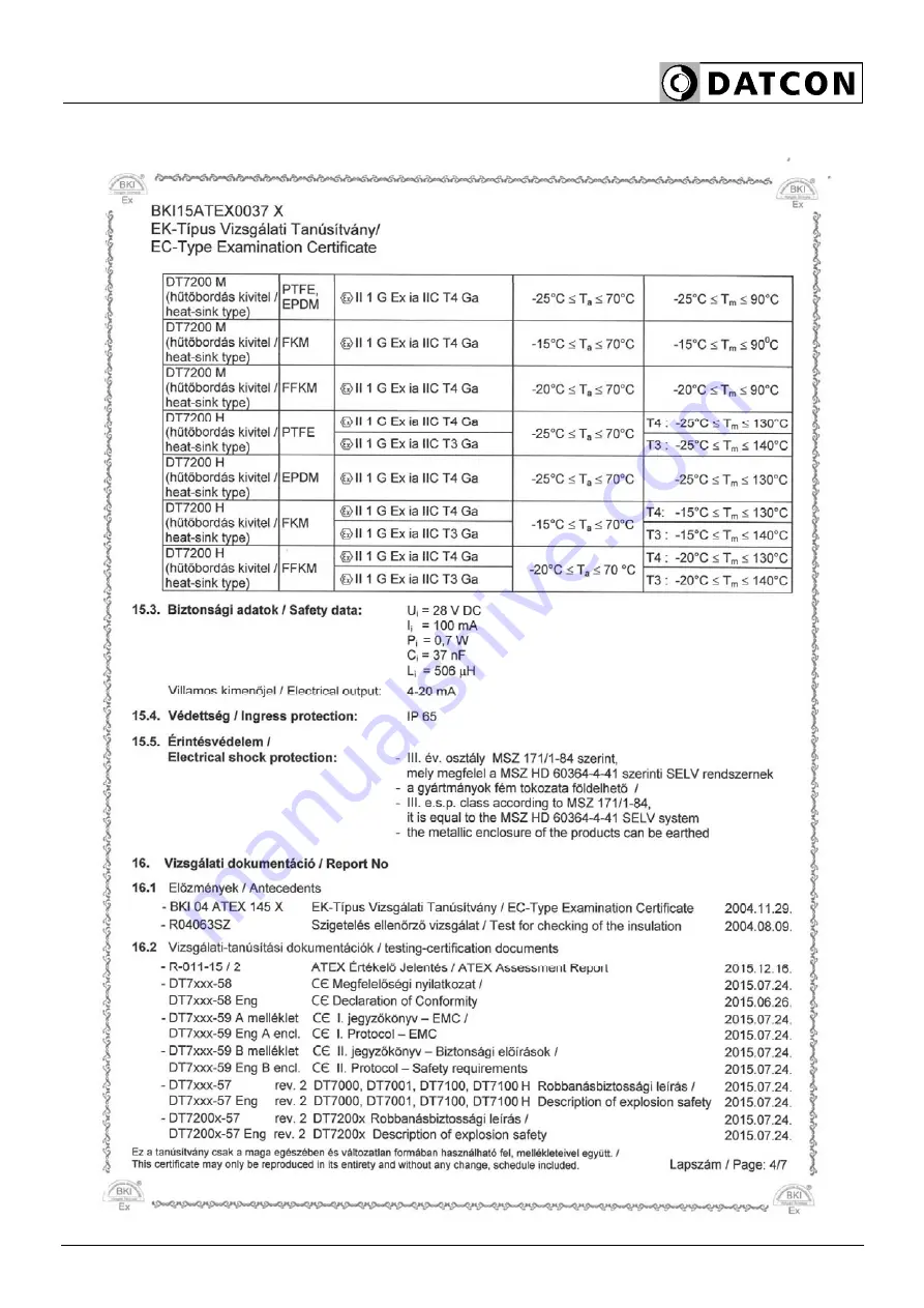 Datcon DT7000 Operating Instructions Manual Download Page 27