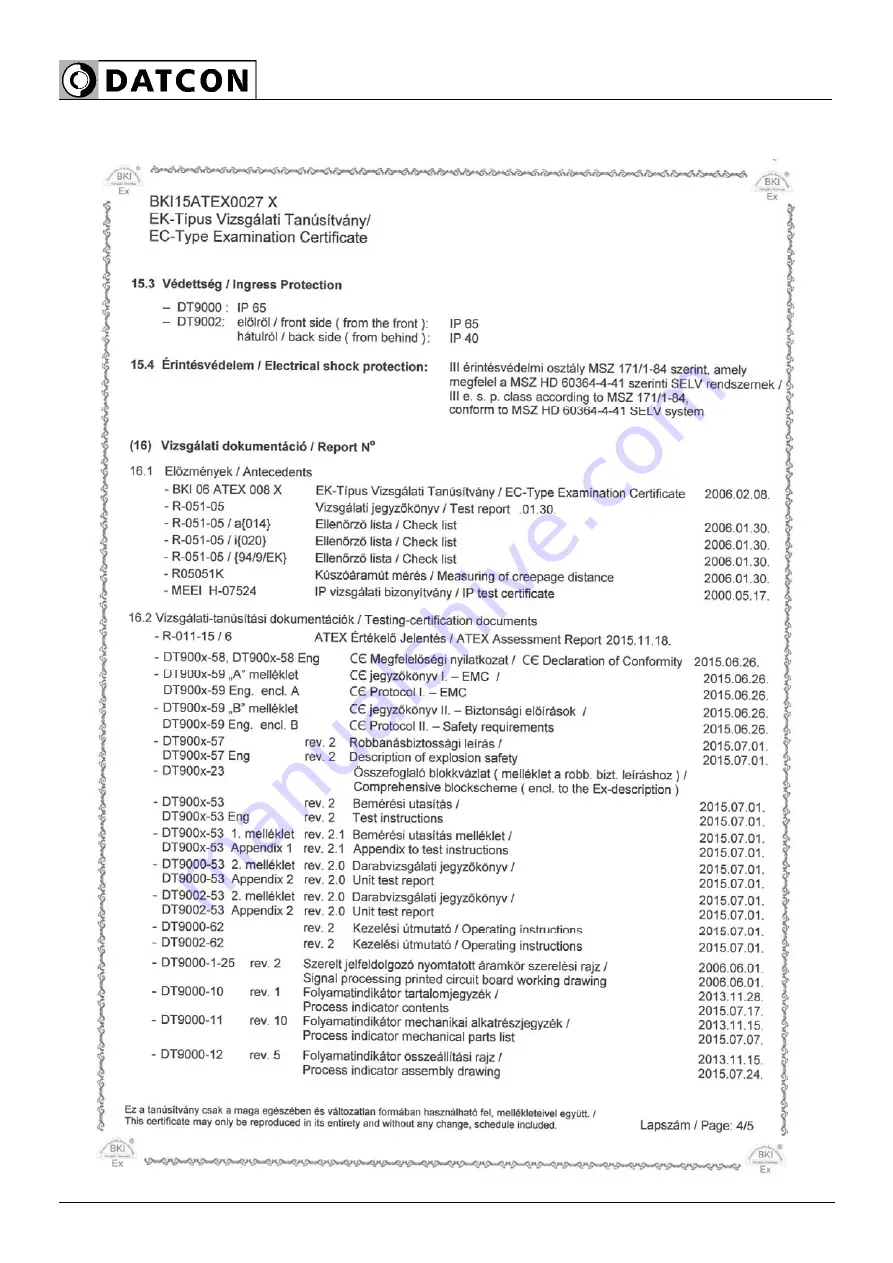 Datcon DT9000 Operating Instructions Manual Download Page 88