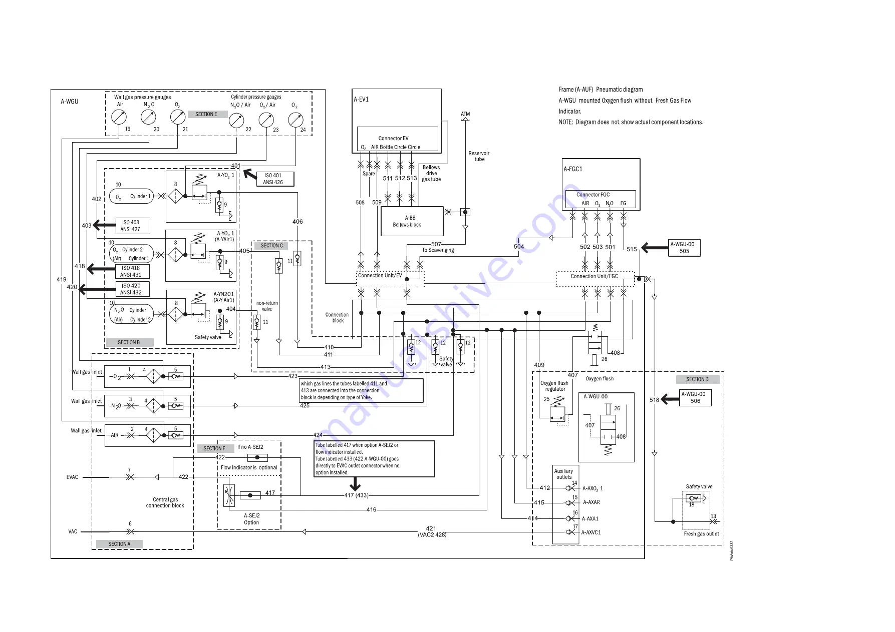 Datex-Ohmeda Anesthesia Delivery Unit S/5 Technical Reference Manual Download Page 137