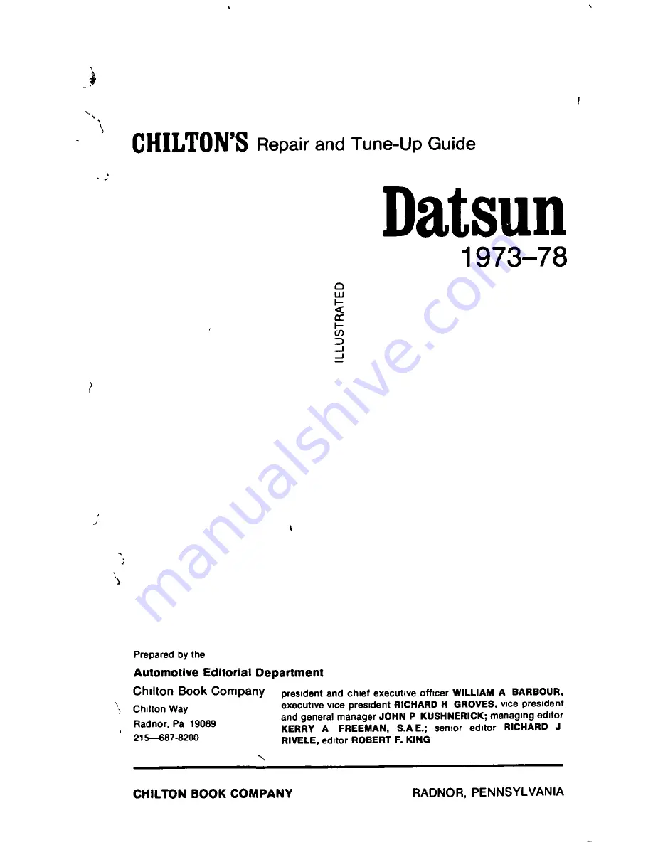 Datsun 1973 510 Repair Manual Download Page 3