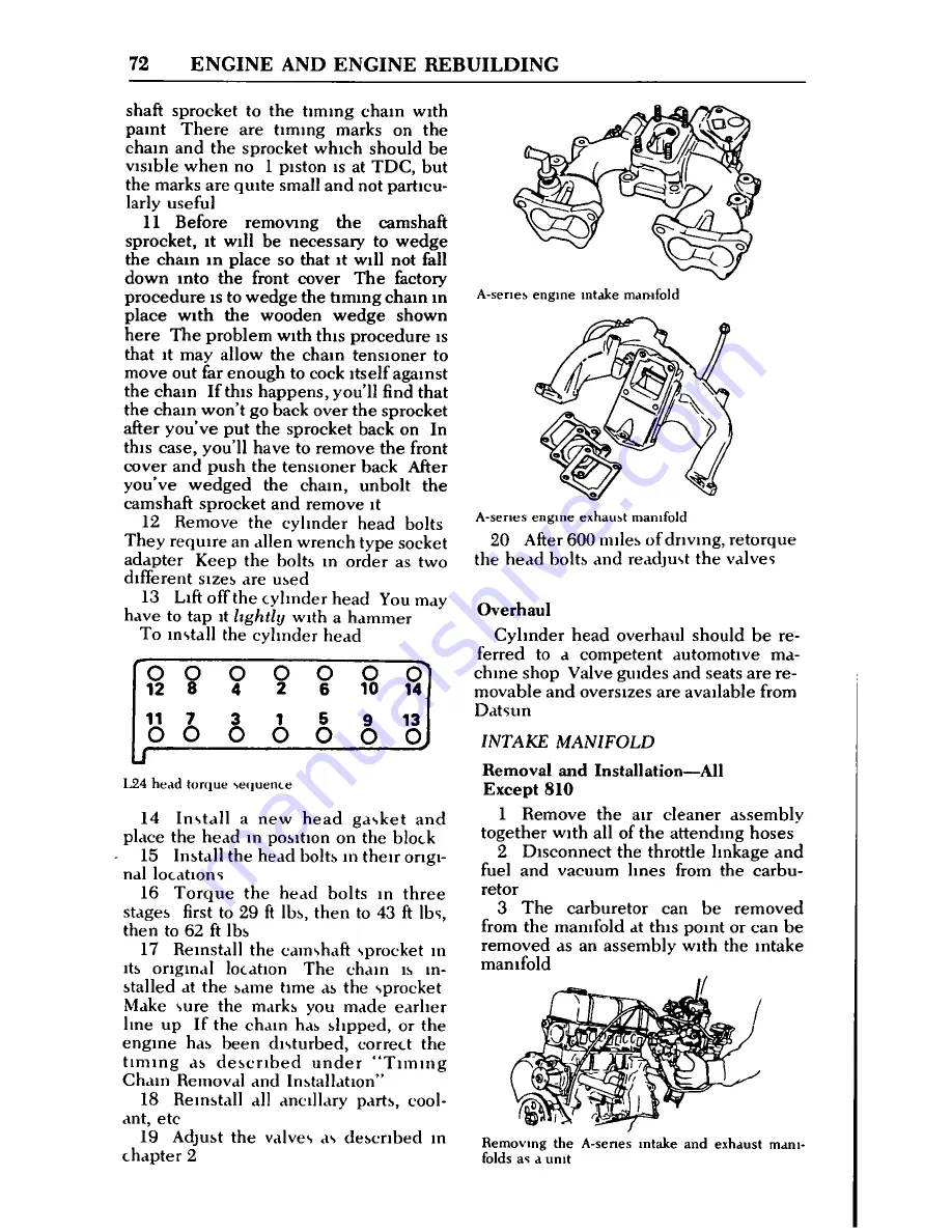 Datsun 1973 510 Repair Manual Download Page 78