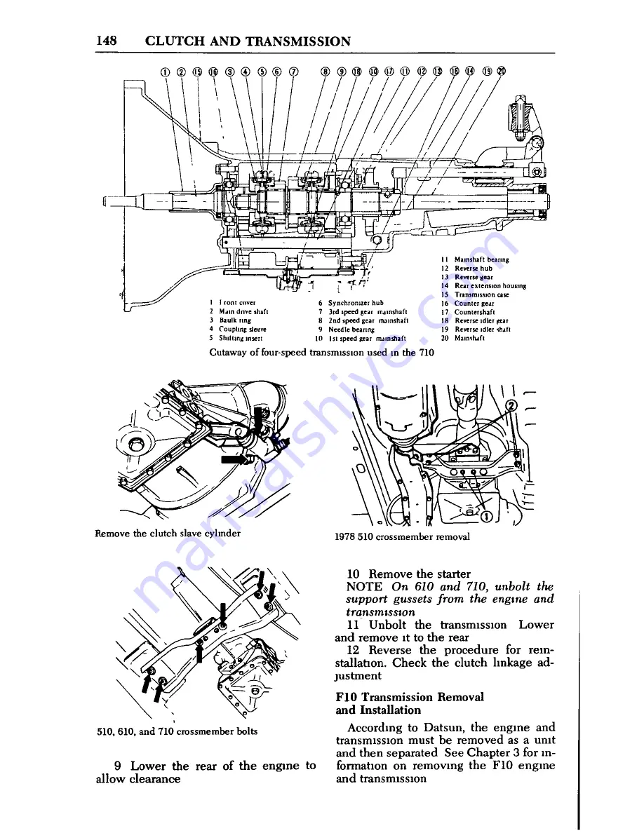 Datsun 1973 510 Скачать руководство пользователя страница 154