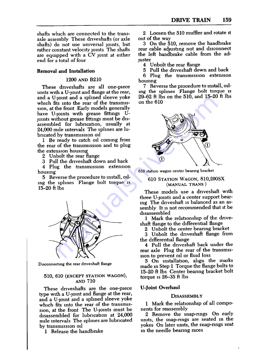 Datsun 1973 510 Repair Manual Download Page 165