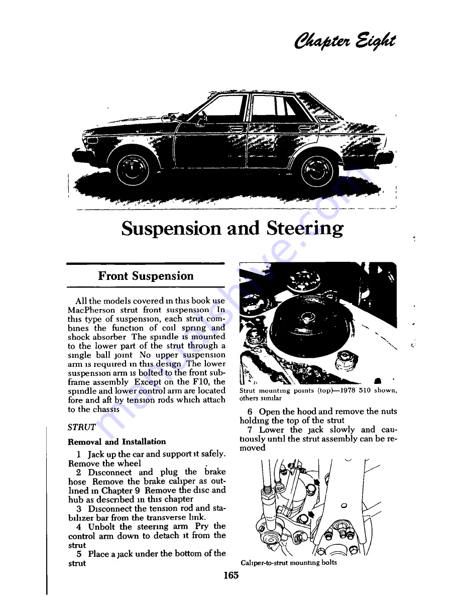 Datsun 1973 510 Скачать руководство пользователя страница 171