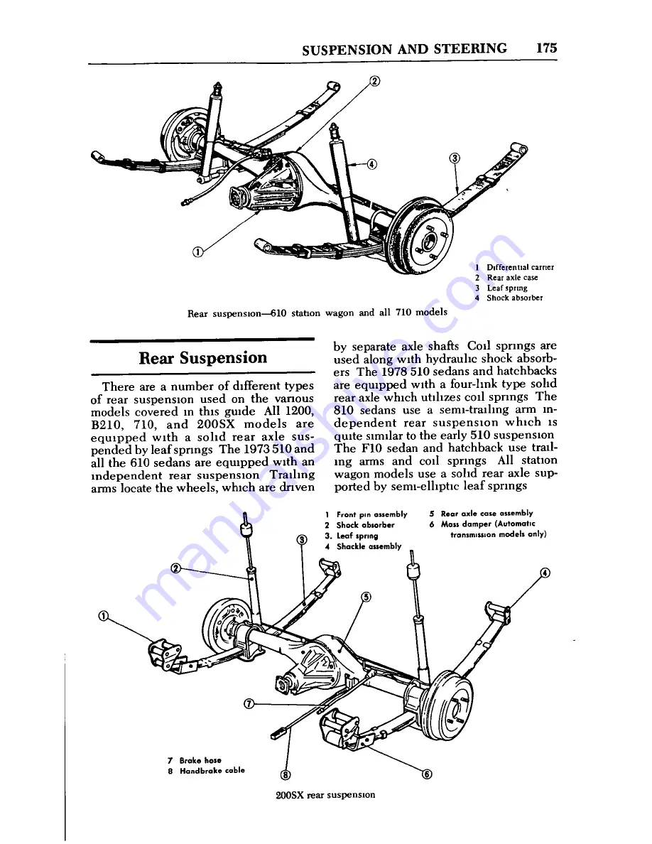 Datsun 1973 510 Repair Manual Download Page 181