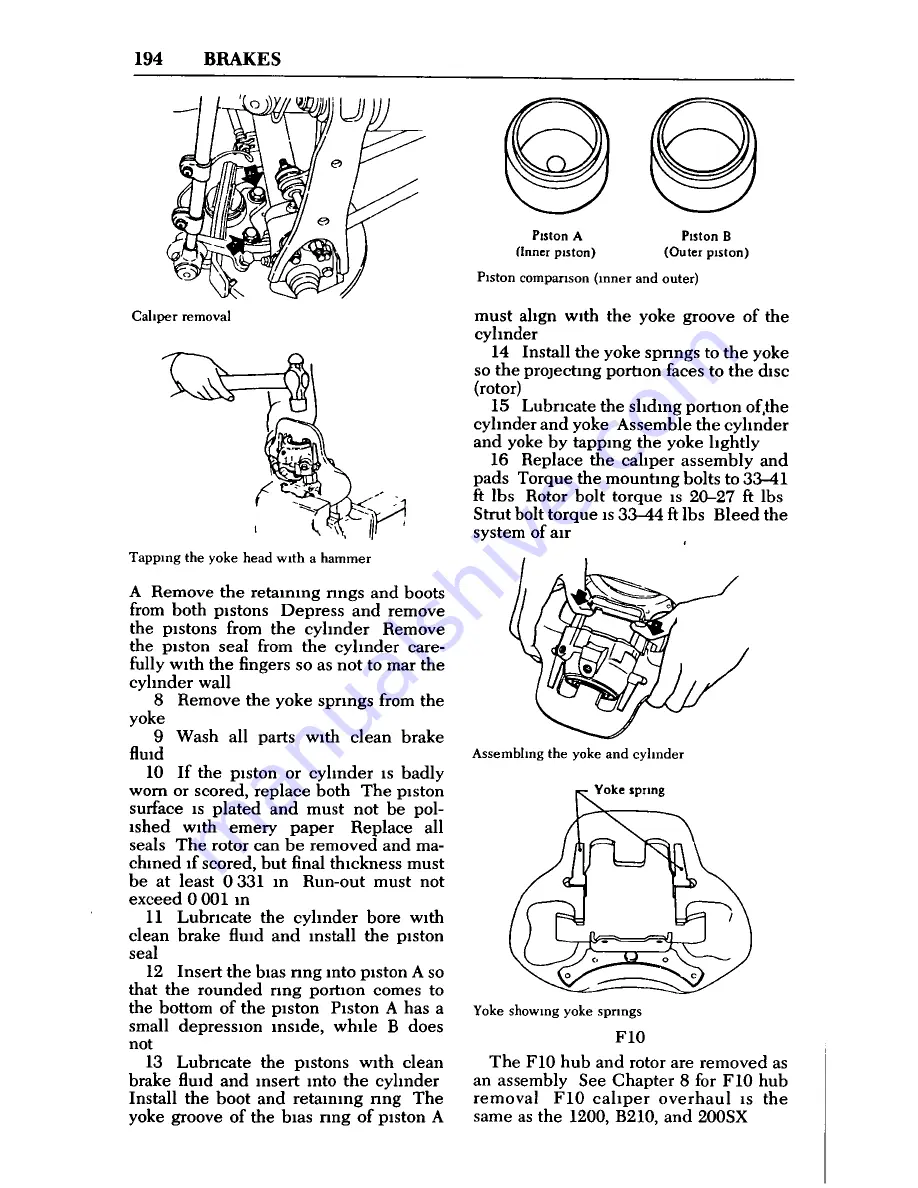 Datsun 1973 510 Repair Manual Download Page 200