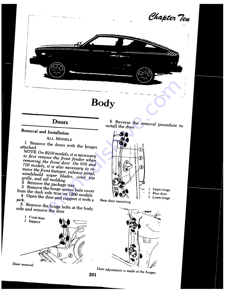 Datsun 1973 510 Скачать руководство пользователя страница 207