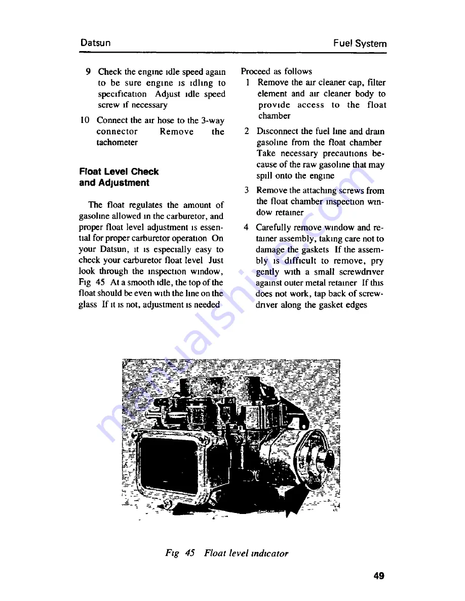 Datsun B210 Car Care Manual Download Page 52