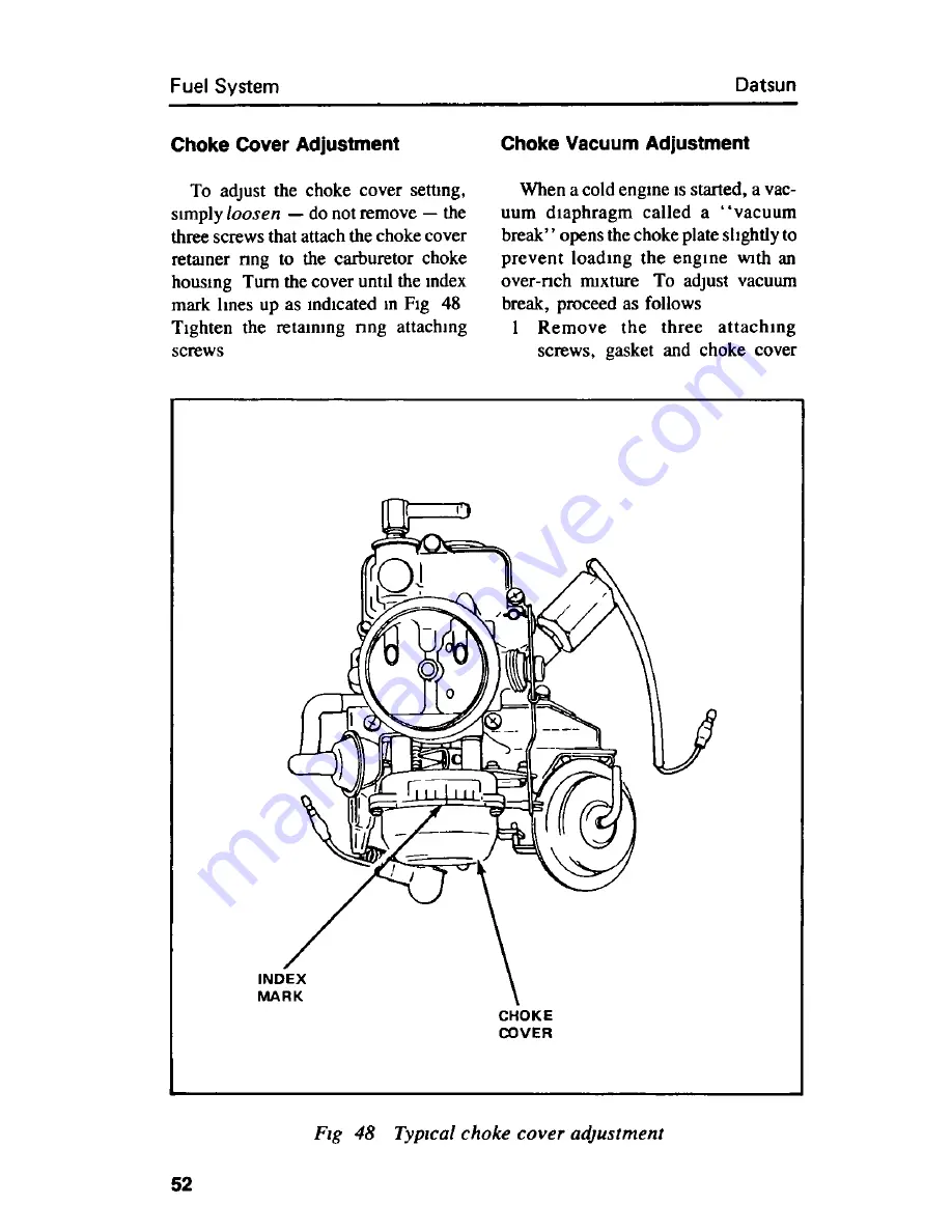 Datsun B210 Car Care Manual Download Page 55