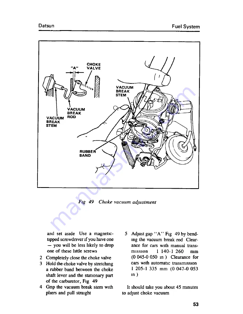 Datsun B210 Car Care Manual Download Page 56