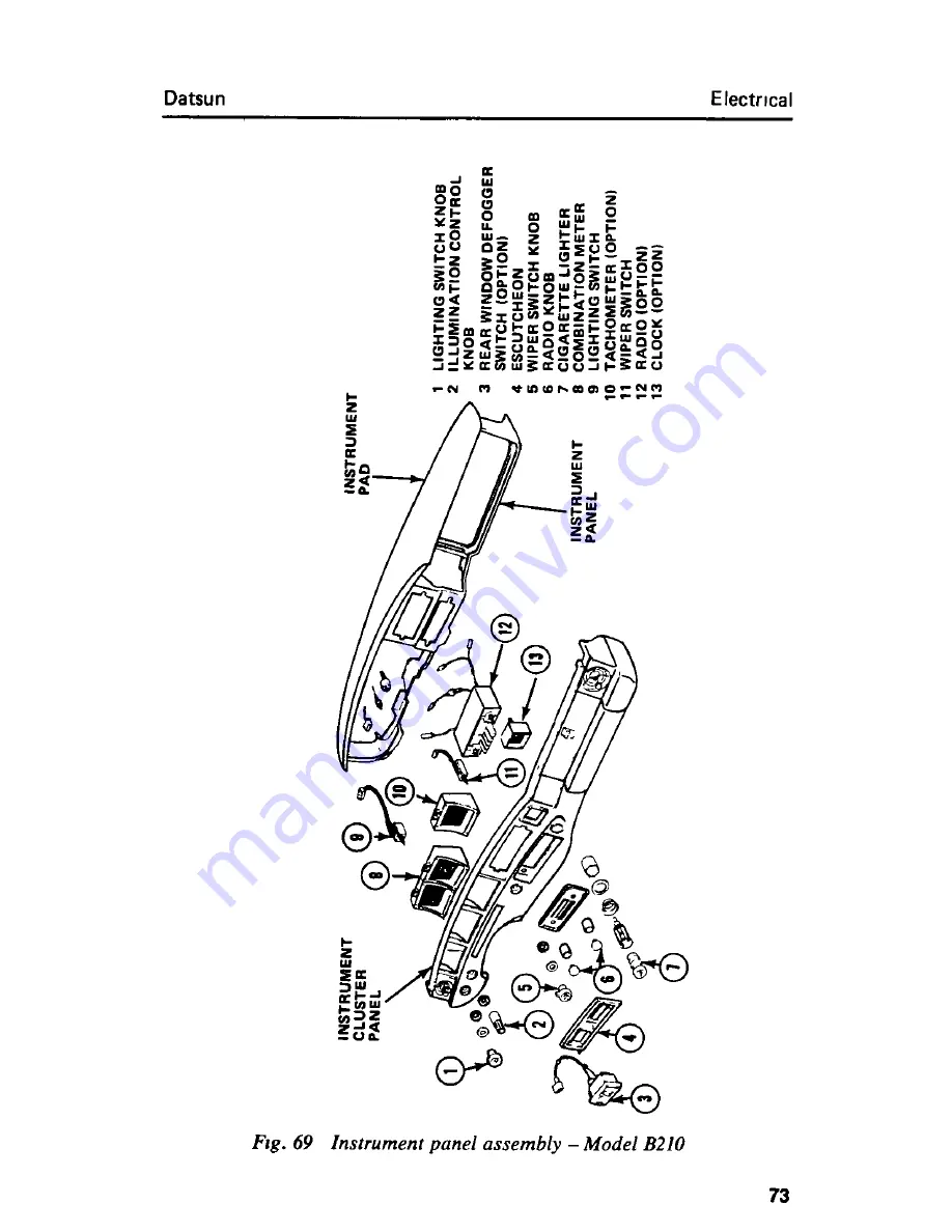 Datsun B210 Car Care Manual Download Page 76