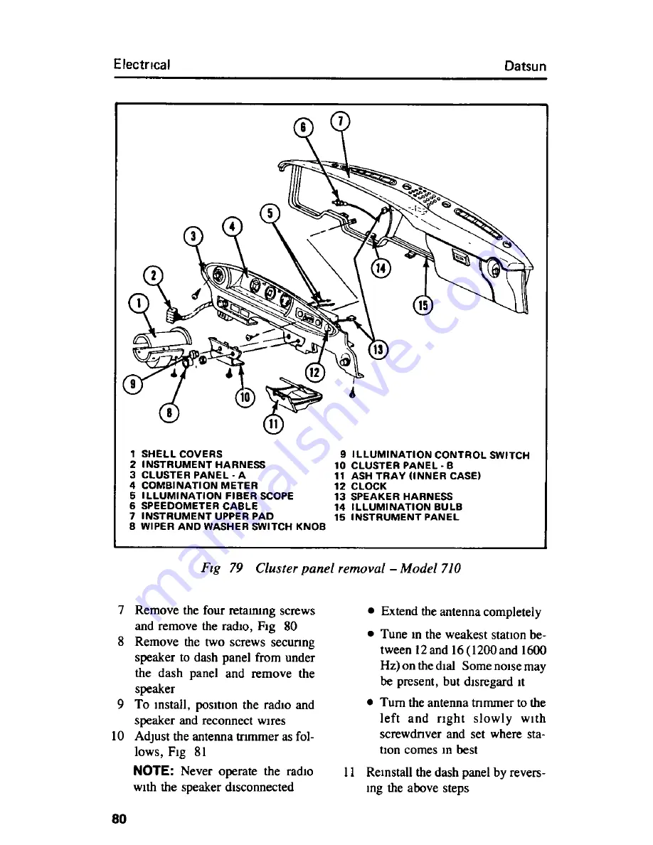 Datsun B210 Car Care Manual Download Page 83