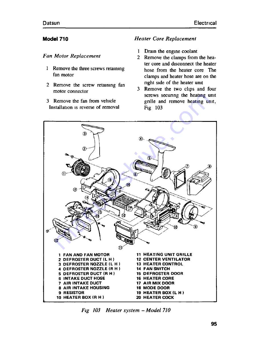 Datsun B210 Car Care Manual Download Page 98