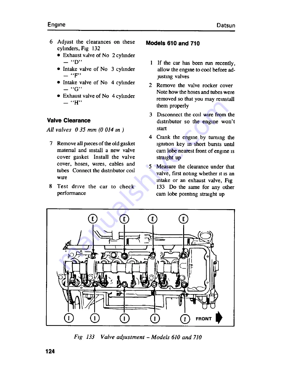 Datsun B210 Car Care Manual Download Page 127