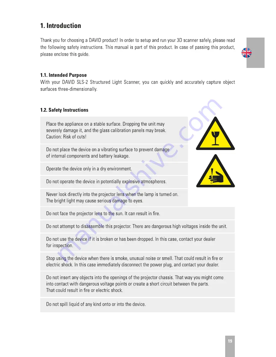 DAVID SLS-2 Quick Start Manual Download Page 3