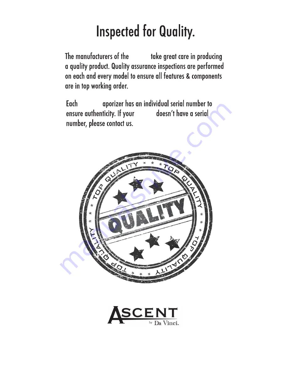 DaVinci Ascent User Manual Download Page 20