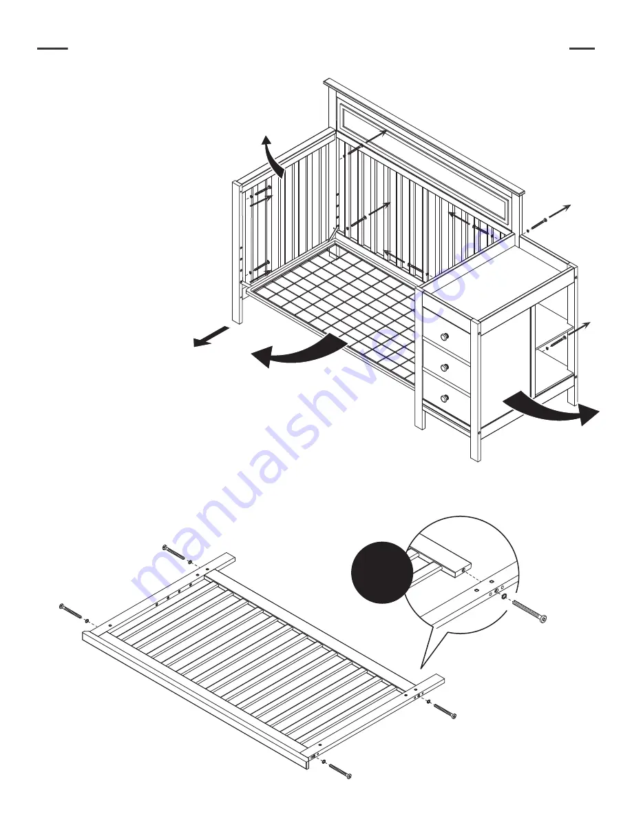 DaVinci Full Size Bed Conversion Kit Скачать руководство пользователя страница 3