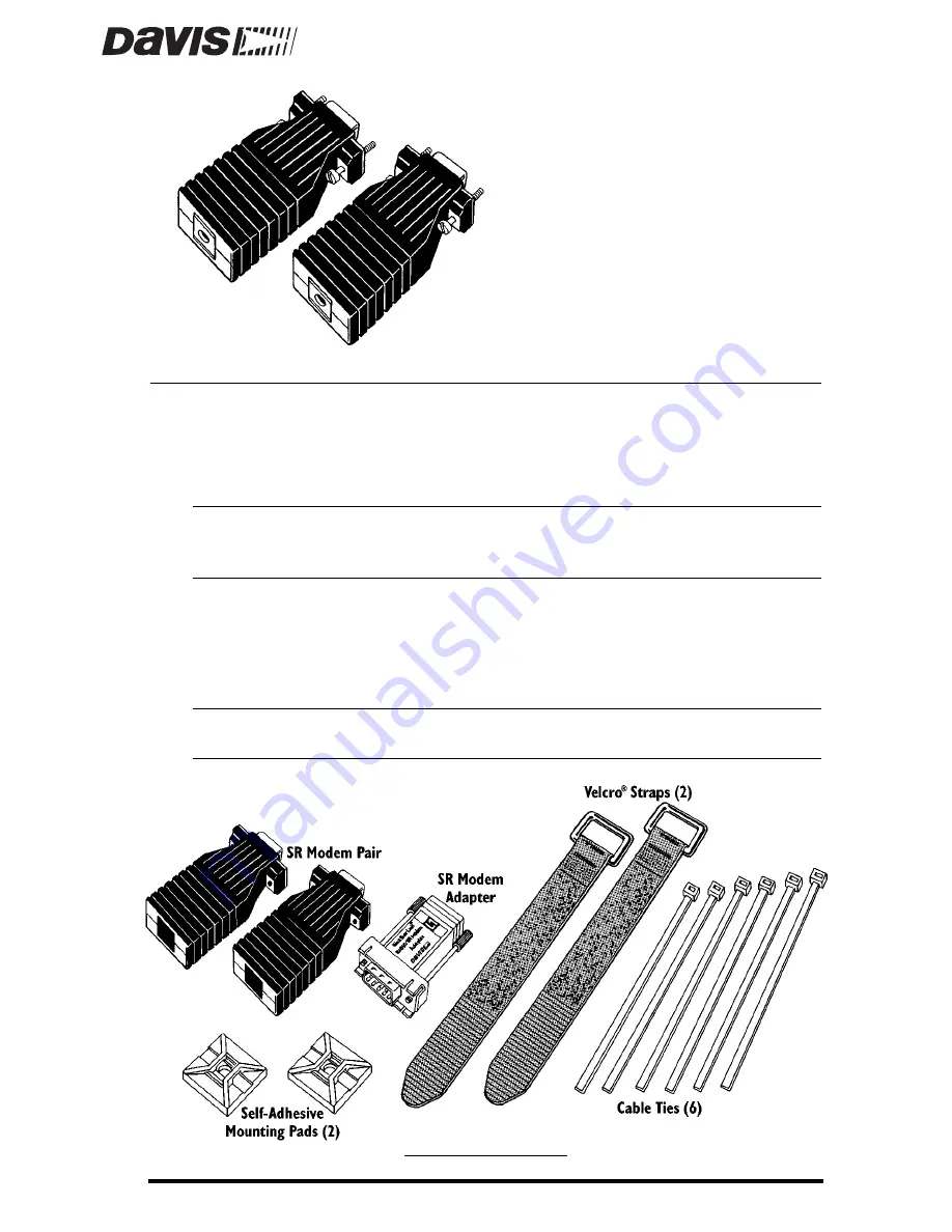 DAVIS Short-Range Modem Pair Скачать руководство пользователя страница 1