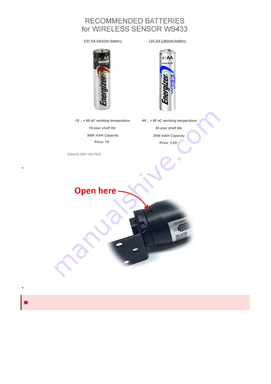 daviteq WS433-TAG User Manual Download Page 4