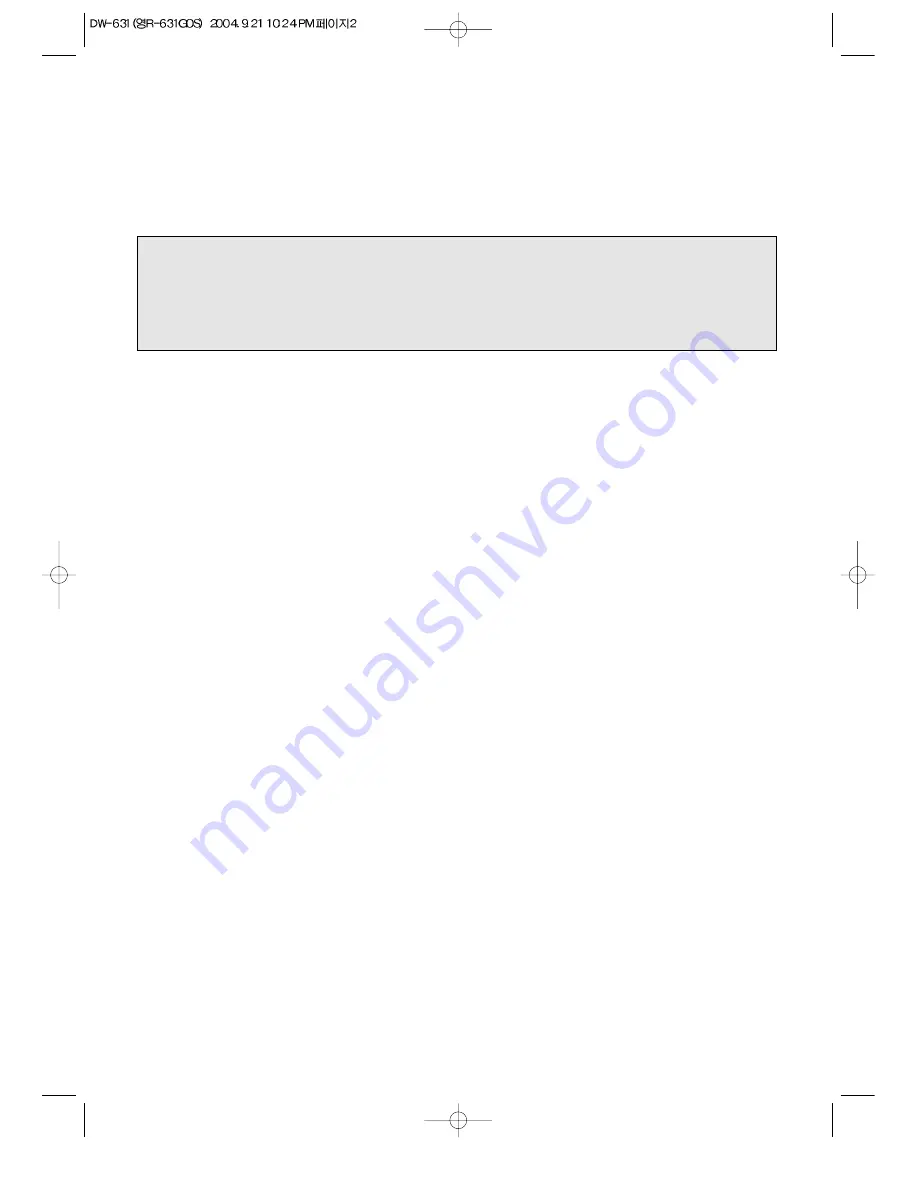 Dawlance DW-631 Operating Instructions Manual Download Page 3