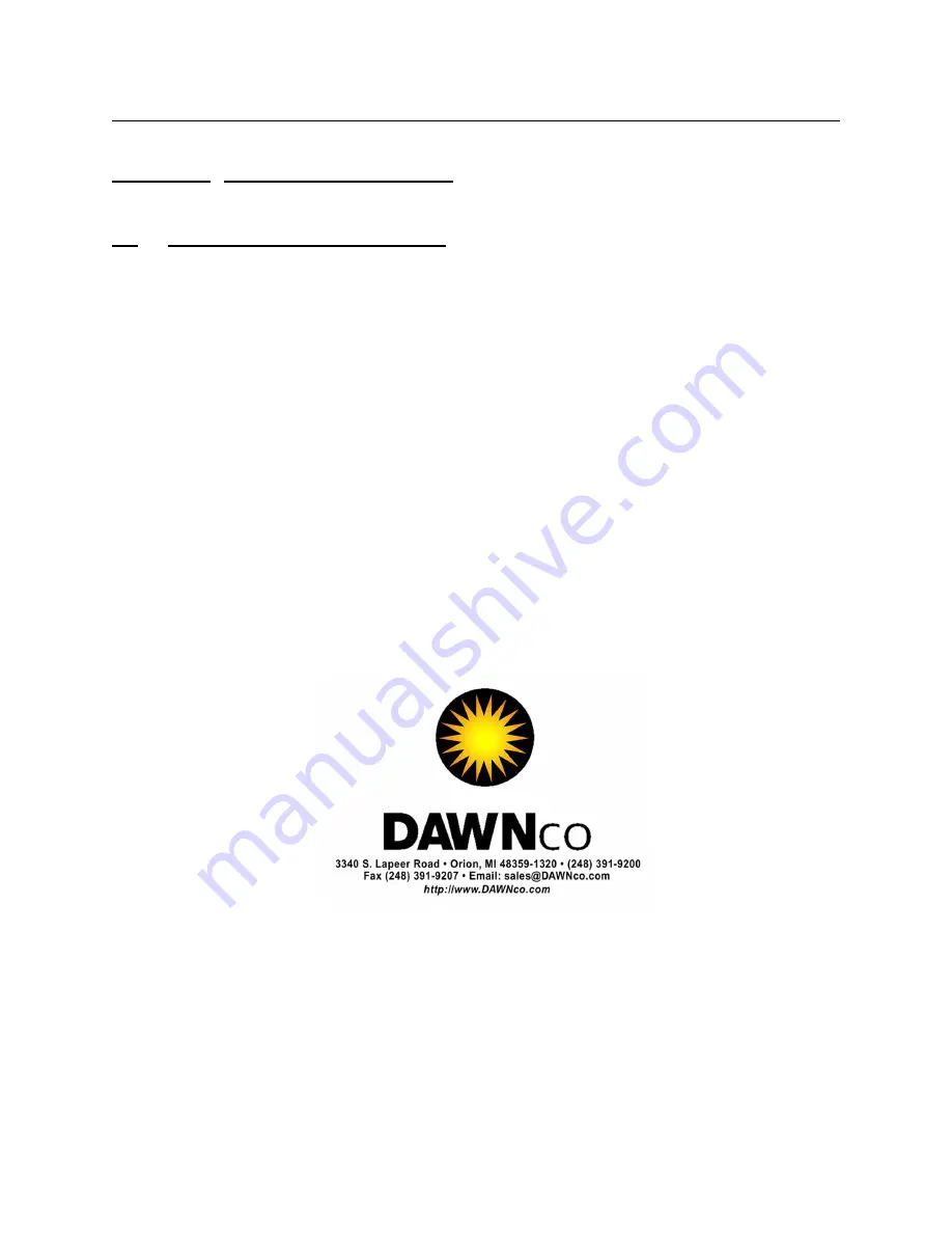 Dawnco P37F Installation Manual Download Page 4