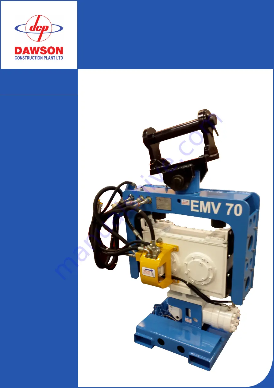 Dawson EMV-70 METRIC Operator'S Instructions/Spare Parts List Download Page 1