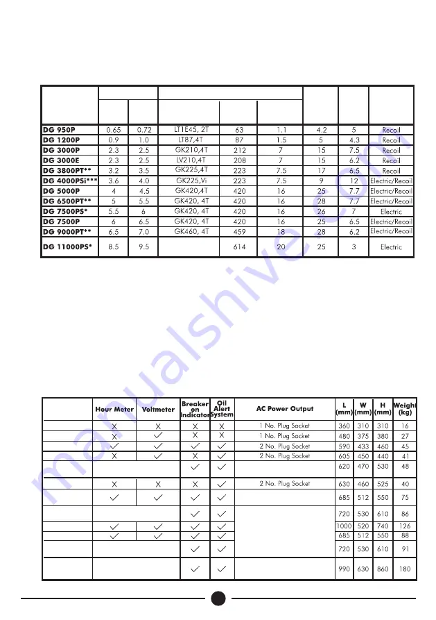 DAYLIFF DG 11000PS Installation & Operating Manual Download Page 5