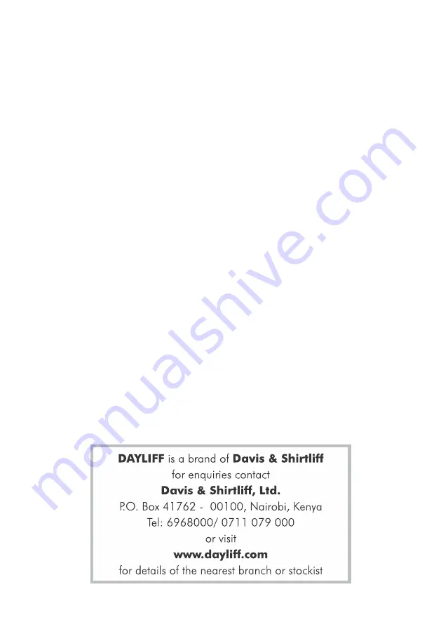 DAYLIFF DSTEAM120 Installation & Operating Manual Download Page 24