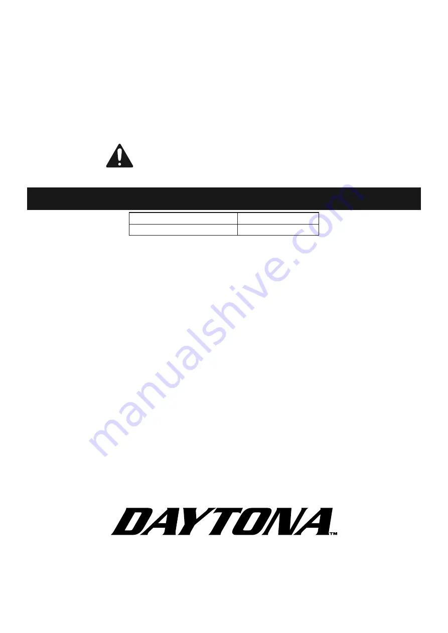 Daytona DPD-130 Owner'S Manual Download Page 3