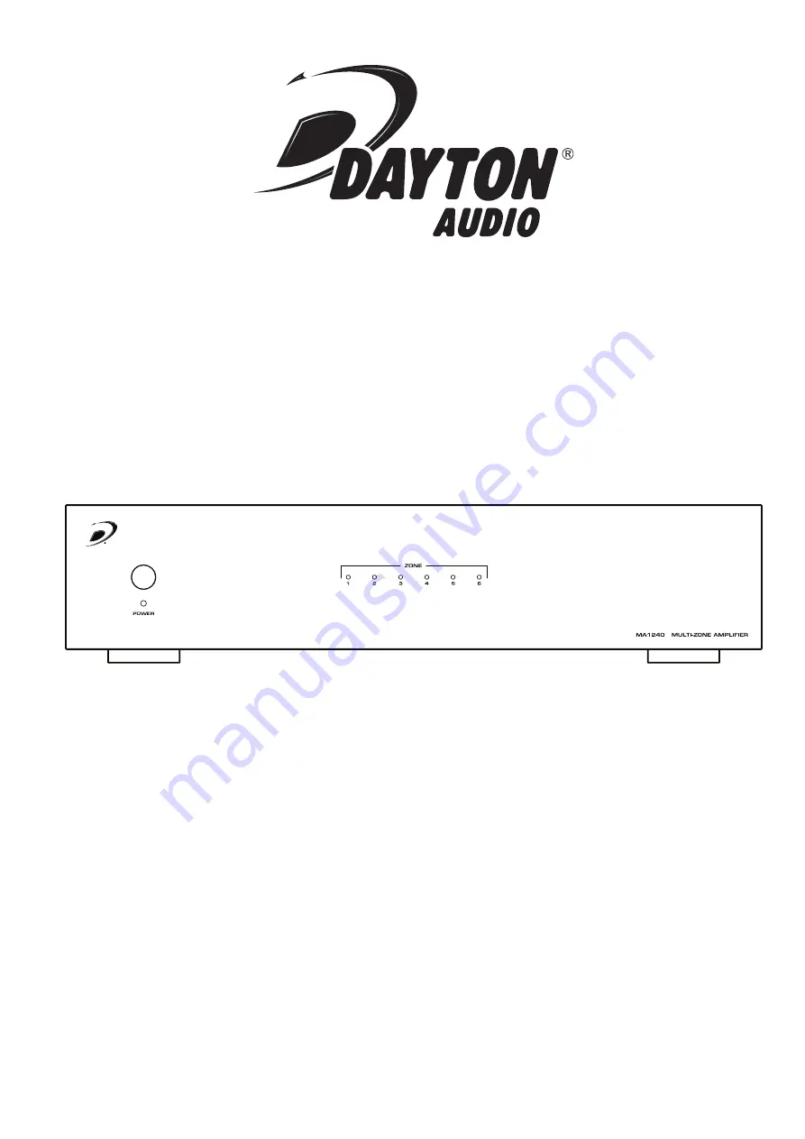 DaytonAudio MA1240 User Manual Download Page 1