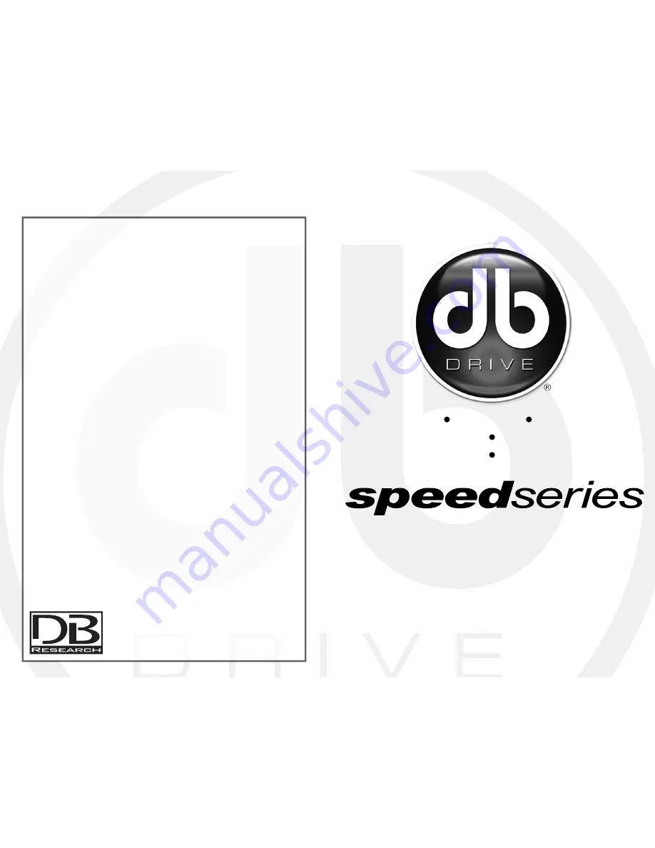 DB Drive Speed Series Amplifier SPA SPA1000D Скачать руководство пользователя страница 1