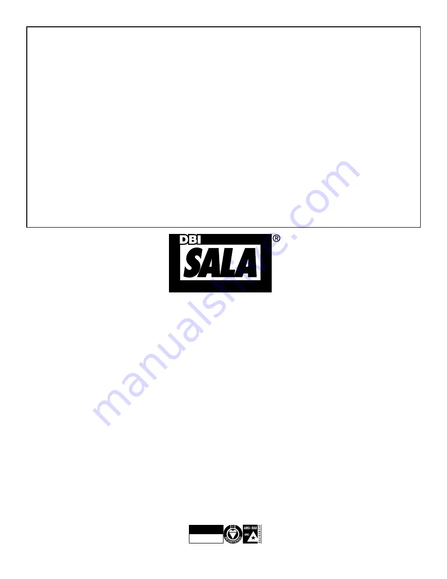 DBI SALA ULTRA-LOK 3504550C Instruction Manual Download Page 16