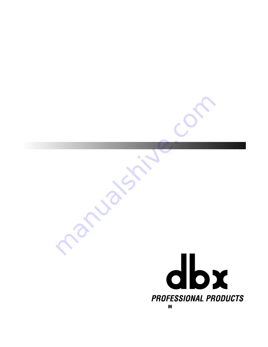 dbx 160A User Manual Download Page 1