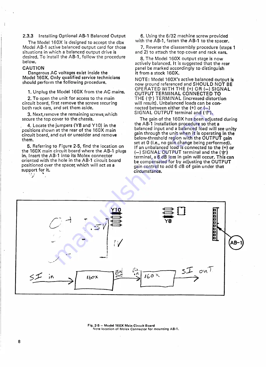 dbx 160X Instruction Manual Download Page 10