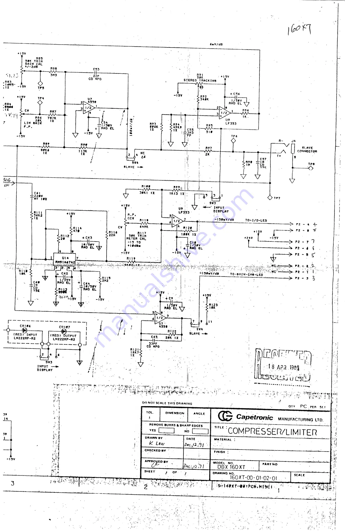 dbx 160X Service Manual Download Page 40