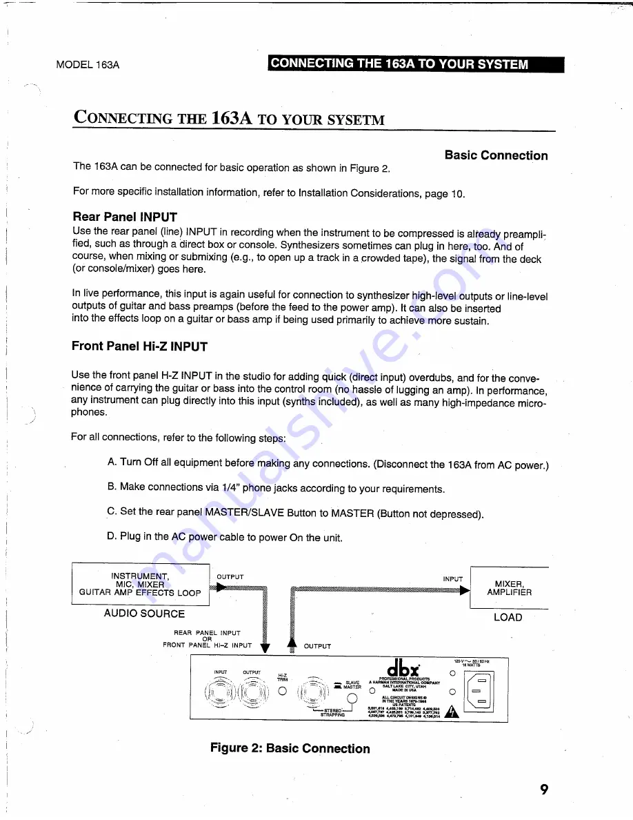 dbx 163A Operation Manual Download Page 11