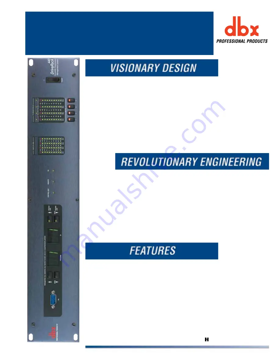 dbx DriveRack 442 Brochure & Specs Download Page 1