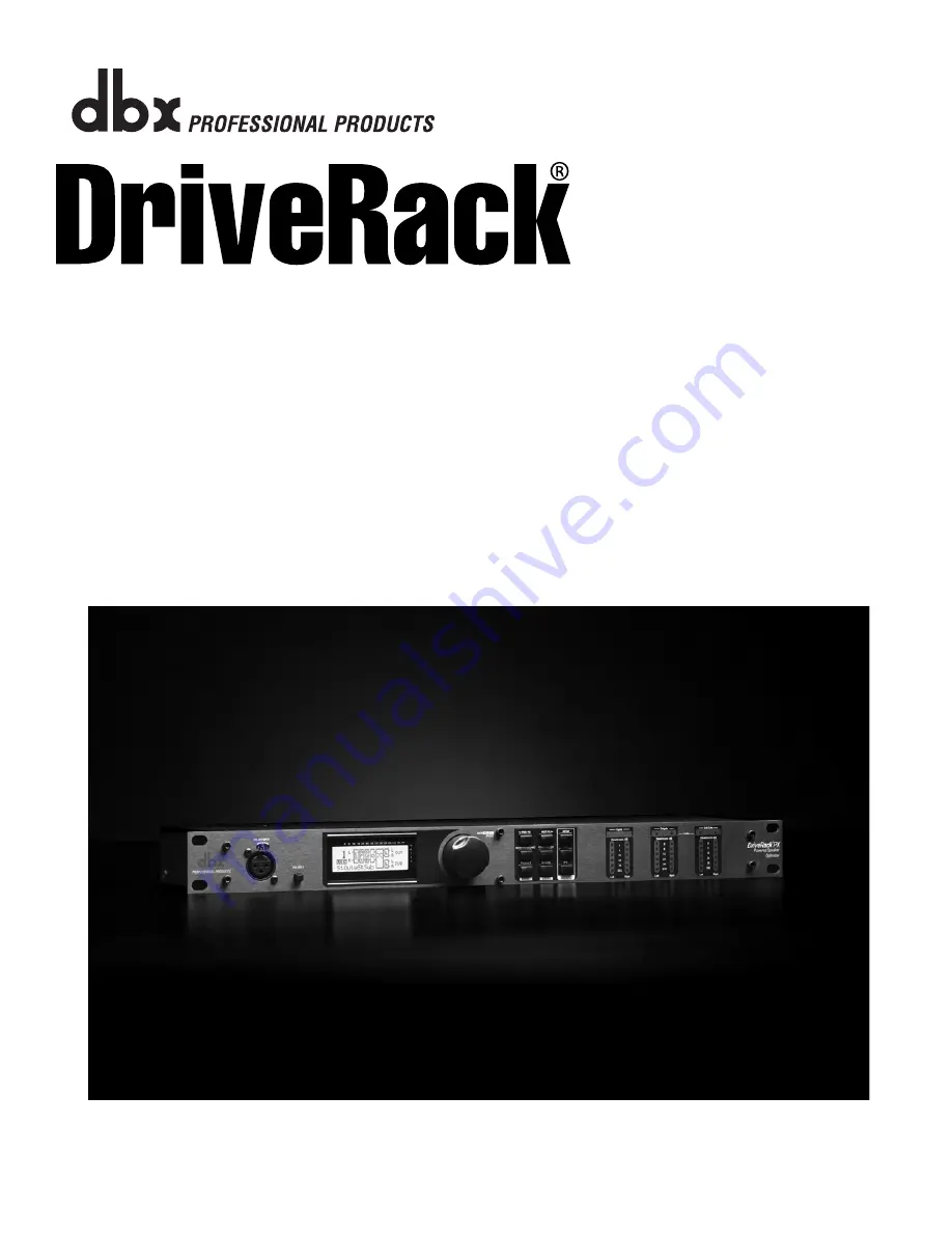 dbx DriveRack PX Скачать руководство пользователя страница 1