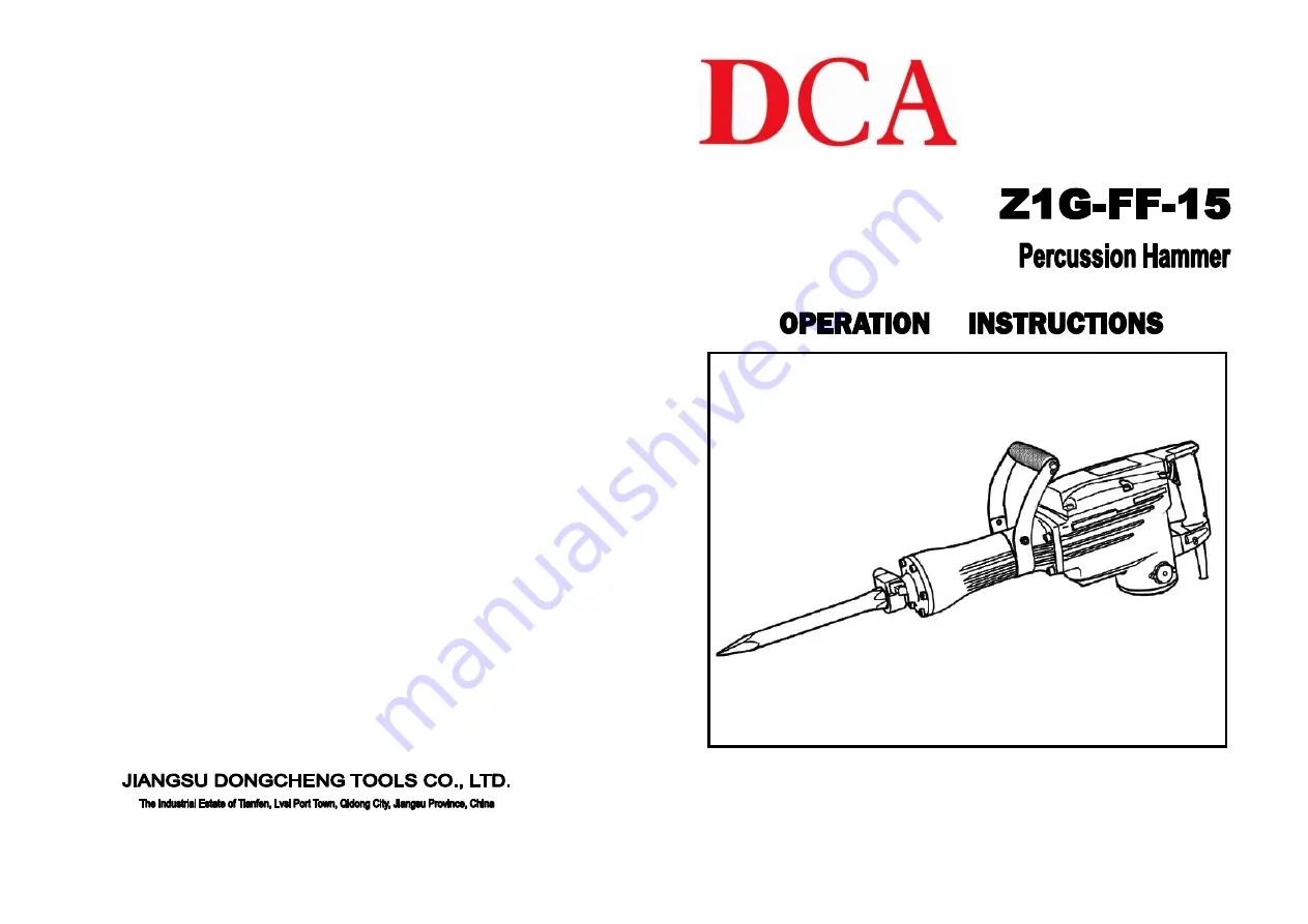 DCA Z1G-FF-15 Скачать руководство пользователя страница 1