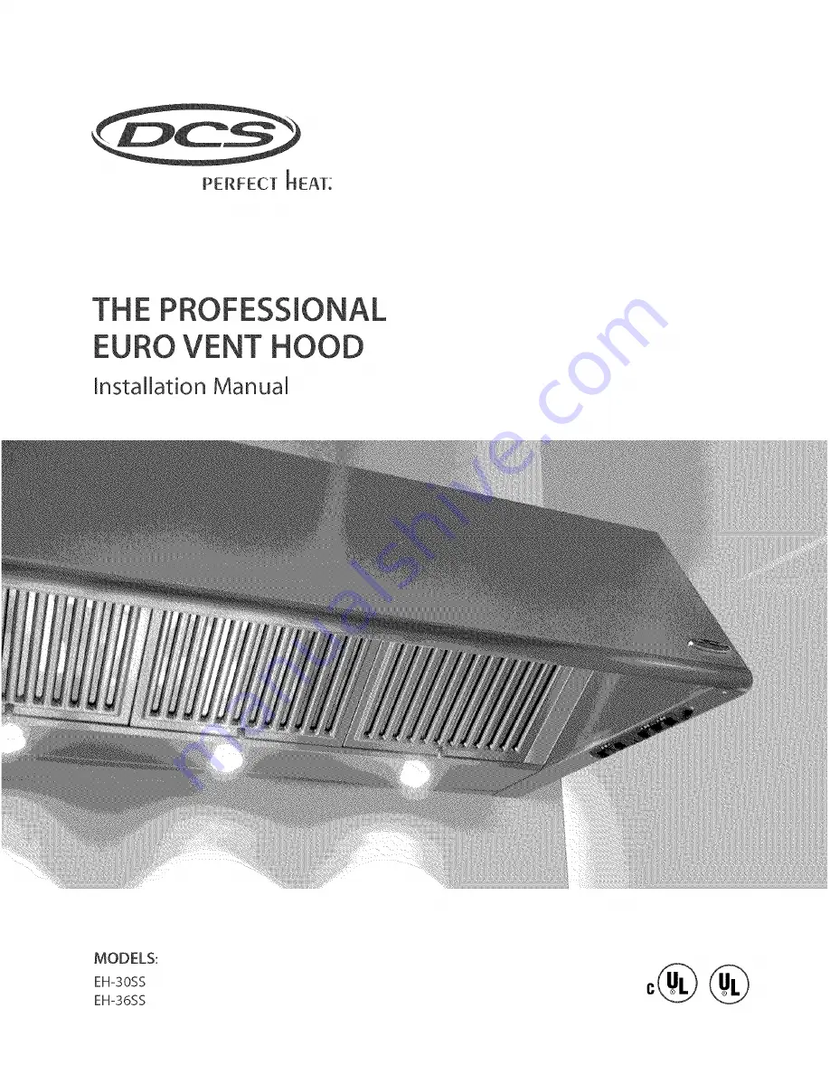 DCS EH-30SS Installation Manual Download Page 1