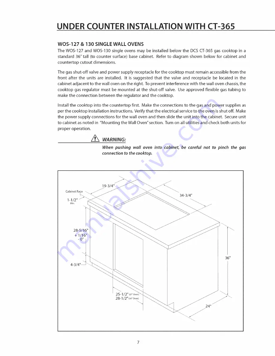 DCS W0S-127 Installation Manual Download Page 8