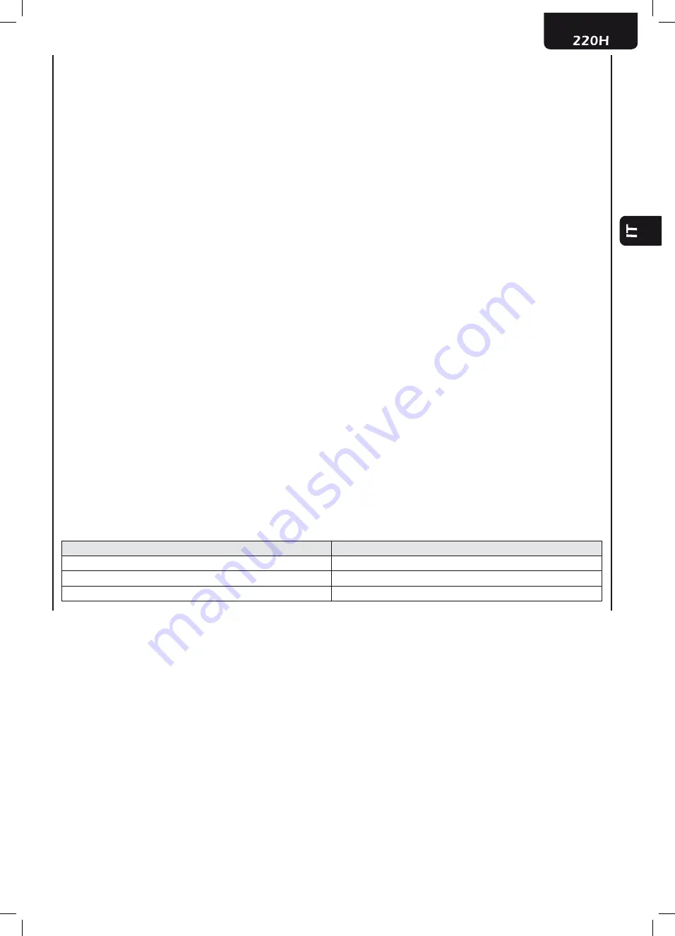 Dea 220H Operating Instructions And Warnings Download Page 7