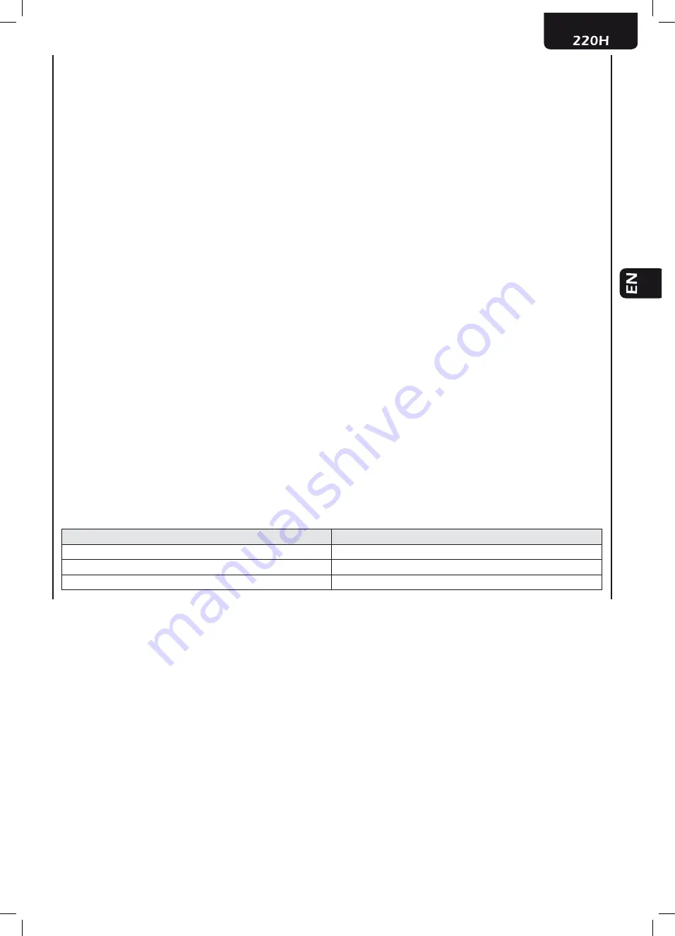 Dea 220H Operating Instructions And Warnings Download Page 19