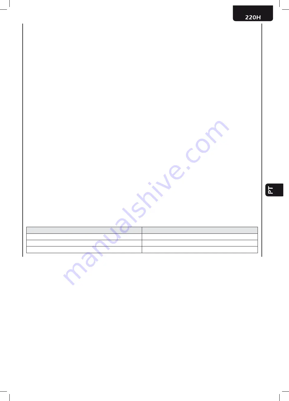 Dea 220H Operating Instructions And Warnings Download Page 55